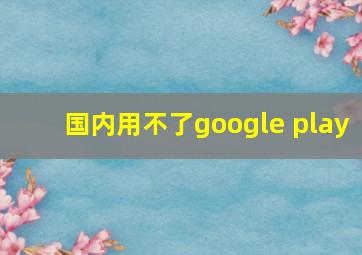 国内用不了google play